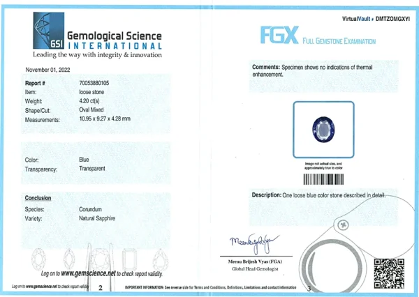 Buy Blue Sapphire(Neelam) Stone With Certification - Image 6